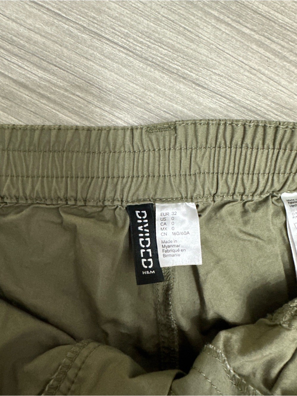 Divided Olive Utility Cargo Shorts - Picture 3 of 3